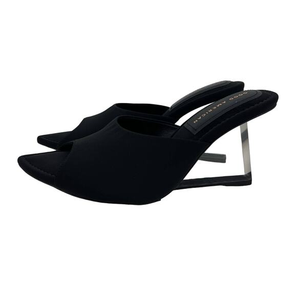Good American Clear Wedge Sandals Size 9.5 Neoprene GA368N-X
